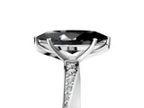 Platinum Fancy Black Marquise Cut Diamond Engagement Ring with Side Stone Accents and Four-Prong Setting_41