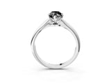 Platinum Fancy Black Marquise Cut Diamond Solitaire Engagement Ring with Classic Band and Four-Prong Setting_15