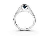 Platinum Fancy Black Oval Cut Cut Diamond Channel Set Pave Band with Tension Prong Setting_15