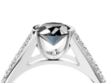 Platinum Fancy Black Oval Cut Cut Diamond Channel Set Pave Band with Tension Prong Setting_16