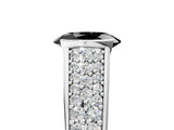 Platinum Fancy Black Oval Cut Cut Diamond Channel Set Pave Band with Tension Prong Setting_17