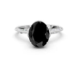 Platinum Fancy Black Oval Cut Solitaire Split Shank Pave Diamond Engagement Ring with Four-Prong Setting_60