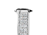 Platinum Fancy Black Pear Cut Cut Diamond Channel Set Pave Band with Tension Prong Setting_17