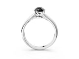 Platinum Fancy Black Pear Cut Diamond Solitaire Engagement Ring with Classic Band and Four-Prong Setting_15