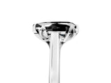 Platinum Fancy Black Pear Cut Diamond Solitaire Ring with Flower Prong Setting and Classic Band_17