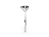 Platinum Fancy Black Pear Cut Solitaire Diamond Ring with Six-Prong Setting and Classic Band_42