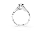 Platinum Fancy Black Pear Cut Solitaire Diamond Ring with Six-Prong Setting and Classic Band_43