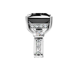 Platinum Fancy Black Princess Cut Brilliant Three-Stone Pave Band with Four-Prong Setting_11