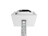 Platinum Fancy Black Princess Cut Cut Halo Pavé Diamond Ring_17
