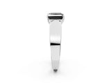 Platinum Fancy Black Princess Cut Diamond Channel Set Solitaire Ring with Four-Prong Setting_46