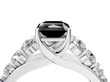 Platinum Fancy Black Radiant Cut Brilliant Diamond Pavé Band with Six-Prong Setting_22