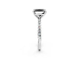 Platinum Fancy Black Radiant Cut Diamond Brilliant Solitaire Ring with Pavé Band and Four-Prong Setting_38