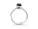 Platinum Fancy Black Radiant Cut Diamond Solitaire Engagement Ring with Classic Band and Four-Prong Setting_27