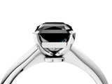 Platinum Fancy Black Radiant Cut Diamond Solitaire Engagement Ring with Classic Band and Four-Prong Setting_28