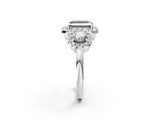 Platinum Fancy Black Radiant Cut Diamond Three-Stone Halo Ring with Prong Setting and Pavé Accents_14