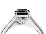 Platinum Fancy Black Radiant Cut Solitaire Diamond Ring with Six-Prong Setting and Classic Band_41