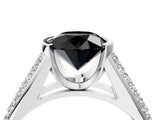 Platinum Fancy Black Round Cut Cut Diamond Channel Set Pave Band with Tension Prong Setting_10
