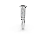 Platinum Fancy Black Round Cut Cut Diamond Channel Set Pave Band with Tension Prong Setting_8