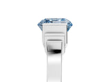 Platinum Fancy Blue Asscher Cut Brilliant Solitaire Diamond Ring with Channel Set Band and Bar Prong Setting_11