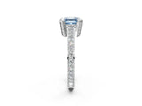 Platinum Fancy Blue Asscher Cut Brilliant Split Shank Pave Solitaire Ring with Four-Prong Setting_14