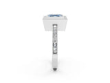 Platinum Fancy Blue Asscher Cut Cut Halo Pavé Diamond Ring_14