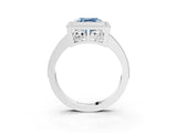 Platinum Fancy Blue Asscher Cut Cut Halo Pavé Diamond Ring_15