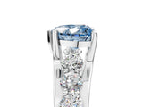 Platinum Fancy Blue Heart  Brilliant Solitaire with Side Stones on a Pave Band and Four-Prong Setting_17