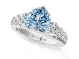 Platinum Fancy Blue Heart Cut Brilliant Diamond Pavé Band with Six-Prong Setting_19