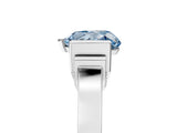 Platinum Fancy Blue Heart Cut Brilliant Solitaire Diamond Ring with Channel Set Band and Bar Prong Setting_83