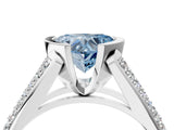 Platinum Fancy Blue Heart Cut Cut Diamond Channel Set Pave Band with Tension Prong Setting_10