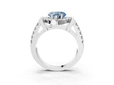Platinum Fancy Blue Heart Cut Cut Halo Split Shank Prong Set Ring_15