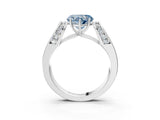 Platinum Fancy Blue Heart Cut Diamond Channel Set Solitaire Ring with Four-Prong Setting_52