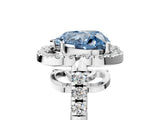 Platinum Fancy Blue Heart Cut Diamond Floral Halo Split Shank Prong Setting Ring_29