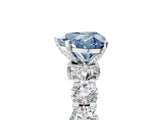 Platinum Fancy Blue Heart Cut Diamond Side Stone Engagement Ring with Four-Prong Setting_5