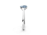 Platinum Fancy Blue Heart Cut Diamond Solitaire Engagement Ring with Cathedral Setting and Four-Prong Mount_20