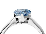 Platinum Fancy Blue Heart Cut Diamond Solitaire Engagement Ring with Classic Band and Four-Prong Setting_16