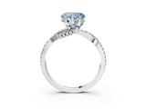 Platinum Fancy Blue Heart Cut Solitaire Twist Pave Diamond Engagement Ring with Prong Setting_45