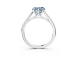 Platinum Fancy Blue Heart  Solitaire Engagement Ring with Four-Prong Setting and Classic Band 3