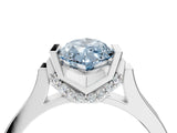 Platinum Fancy Blue Marquise Cut Brilliant Solitaire Diamond Ring with Channel Set Band and Bar Prong Setting_106