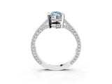 Platinum Fancy Blue Marquise Cut Brilliant Split Shank Pave Solitaire Ring with Four-Prong Setting_15