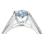 Platinum Fancy Blue Marquise Cut Cut Diamond Channel Set Pave Band with Tension Prong Setting_10