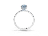 Platinum Fancy Blue Marquise Cut Diamond Brilliant Solitaire Ring with Pavé Band and Four-Prong Setting_43