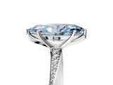 Platinum Fancy Blue Marquise Cut Diamond Engagement Ring with Side Stone Accents and Four-Prong Setting_41