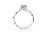 Platinum Fancy Blue Marquise Cut Diamond Solitaire Engagement Ring with Classic Band and Four-Prong Setting_15
