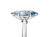 Platinum Fancy Blue Marquise Cut Diamond Solitaire Engagement Ring with Classic Band and Four-Prong Setting_17