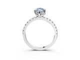 Platinum Fancy Blue Marquise Cut Diamond Solitaire Ring with Round  Pavé Band and Four-Prong Setting_39