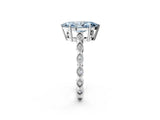 Platinum Fancy Blue Marquise Cut Solitaire Diamond Ring with Infinity Twist Band and Four-Prong Setting_38