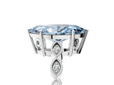Platinum Fancy Blue Marquise Cut Solitaire Diamond Ring with Infinity Twist Band and Four-Prong Setting_41