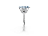 Platinum Fancy Blue Marquise Cut Solitaire Split Shank Pave Diamond Engagement Ring with Four-Prong Setting_14