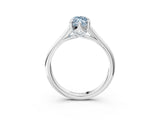 Platinum Fancy Blue Marquise  Solitaire Engagement Ring with Six-Prong Setting and Classic Band 3